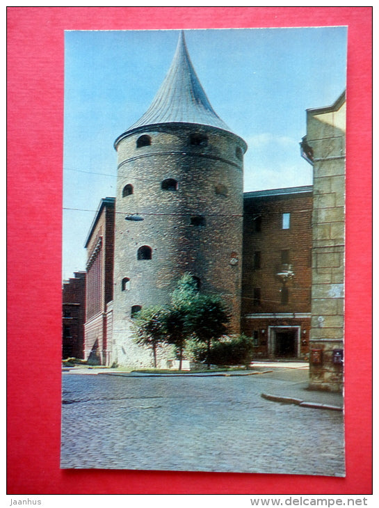 Powder or Sand Tower , 14th-17th centuries - Old Town - Riga - 1974 - USSR Latvia - unused - JH Postcards