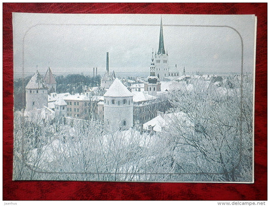 Old Town in Winter - Tallinn - 1988 - Estonia - USSR - unused - JH Postcards