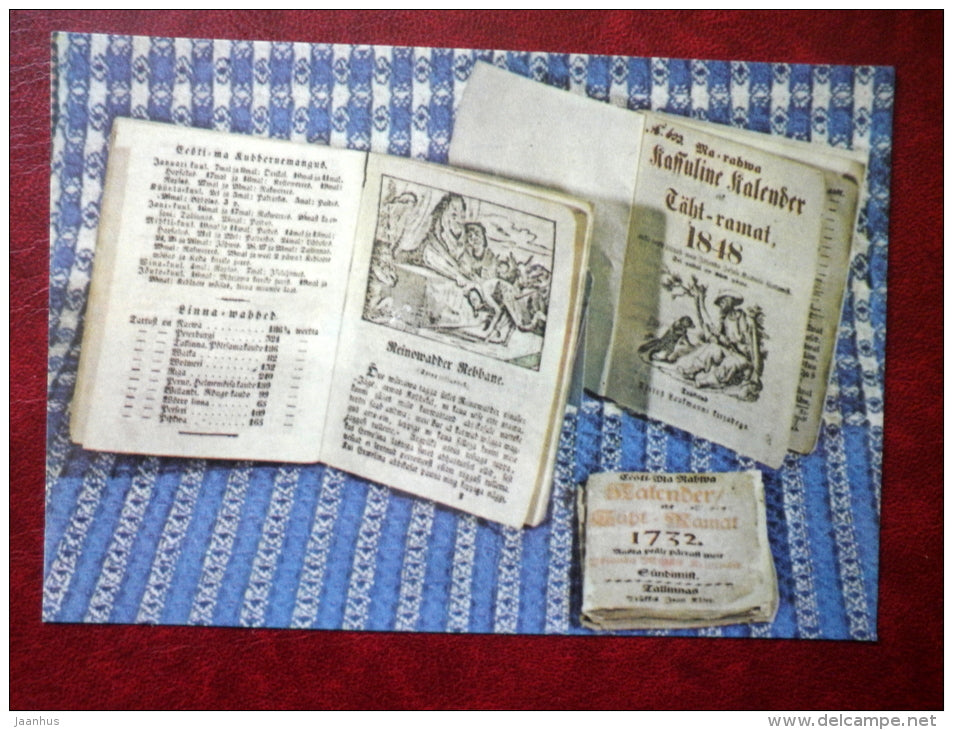 Early Estonian Calendars - Estonian Printed Book - 1975 - Estonia USSR - unused - JH Postcards