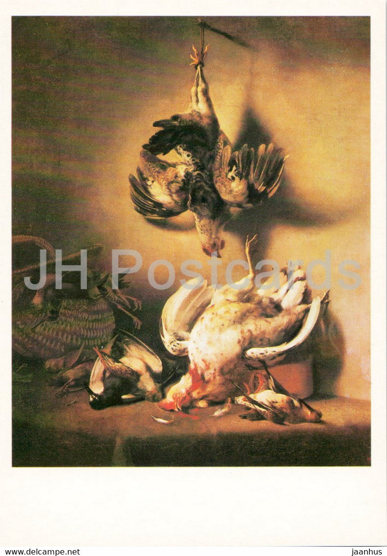 painting by Ferdinand Bol - Fowl - birds - Dutch art - 1987 - Russia USSR - unused - JH Postcards