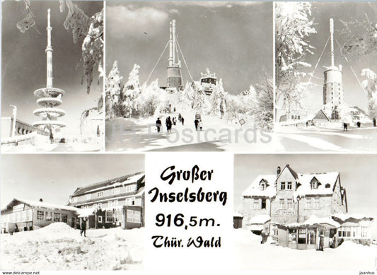 Grosser Inselsberg - 916,5 m - Thur Wald - Germany DDR - unused - JH Postcards