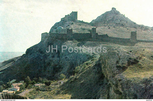 Ruins of a Genoese fortress in Sudak - Crimea - Ukraine USSR - unused - JH Postcards