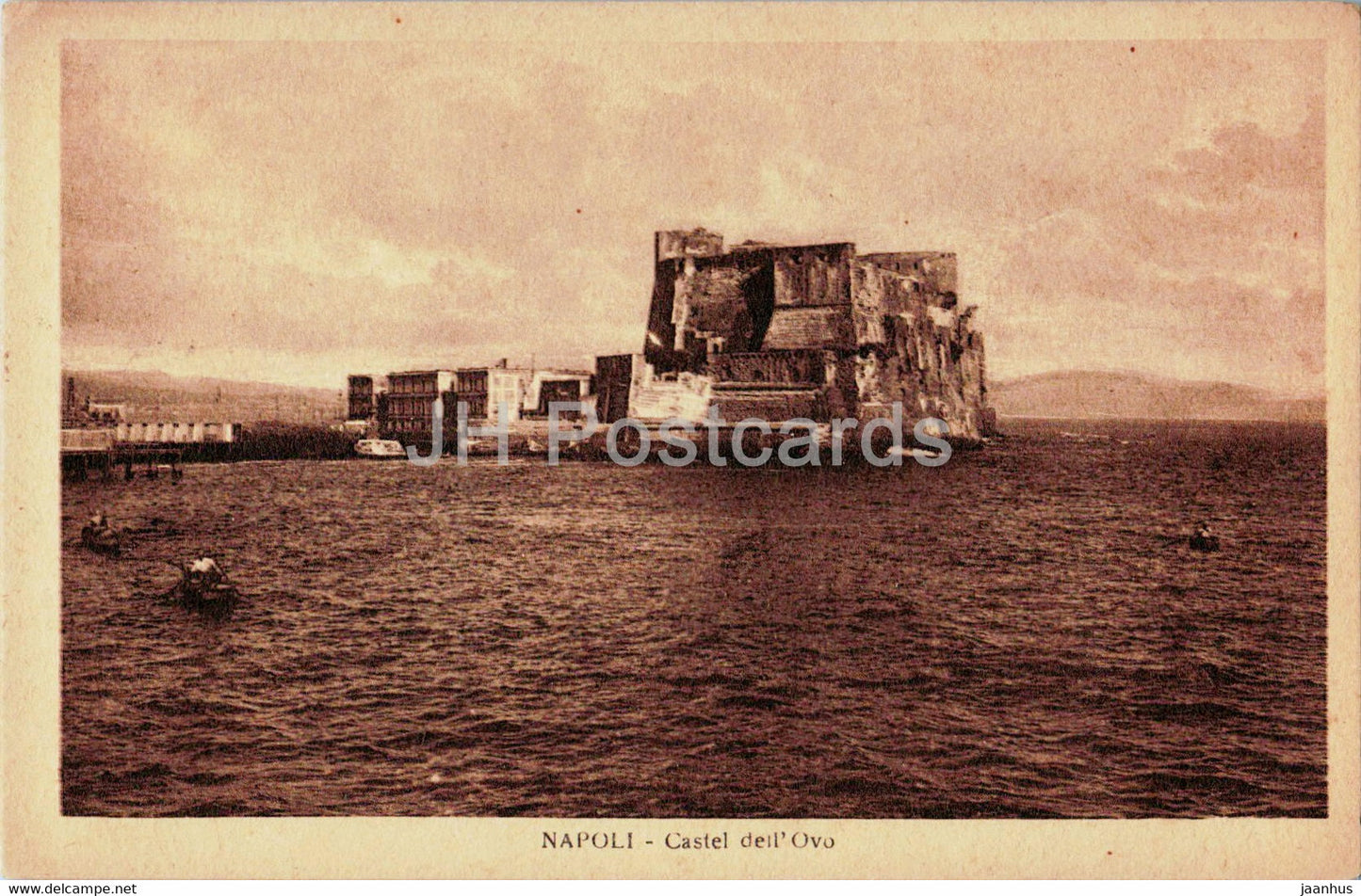 Napoli - Castel dell' Ovo - 0123 - old postcard - Italy - unused - JH Postcards