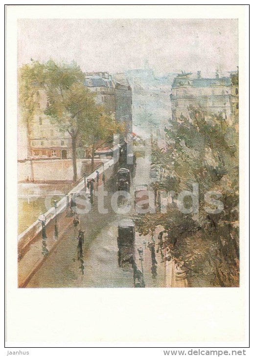 painting by A. Johani - Paris view and the bridge of Seine , 1937 - Paris motives - estonian art - unused - JH Postcards