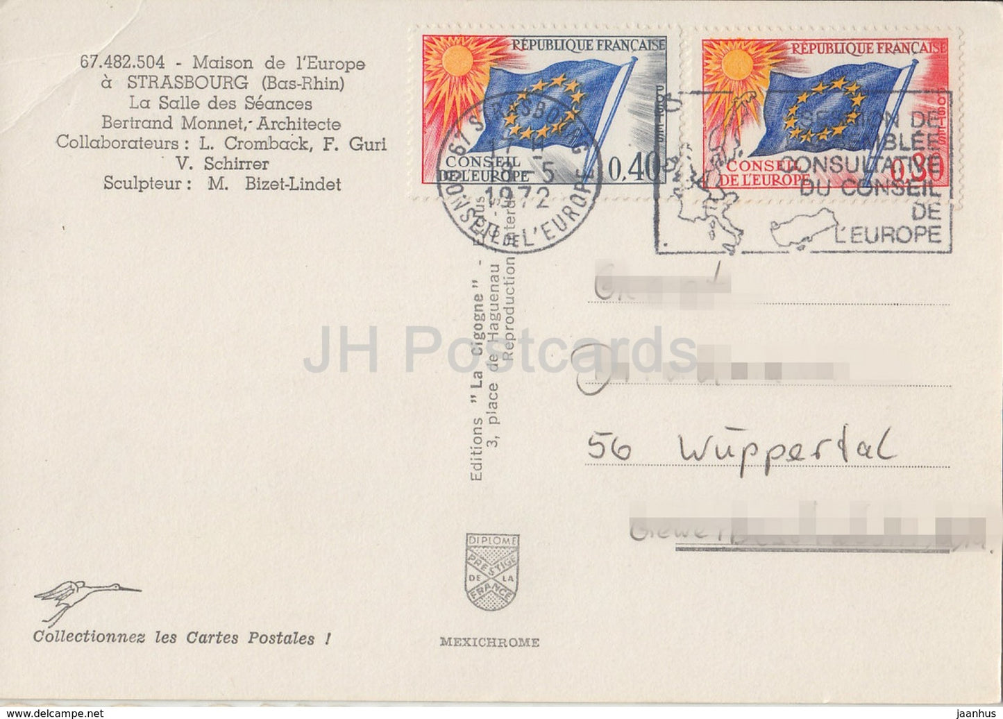 Strasbourg - Maison de l'Europe - La Maison de l'Europe - La Salle des Séances - France - 1972 - occasion