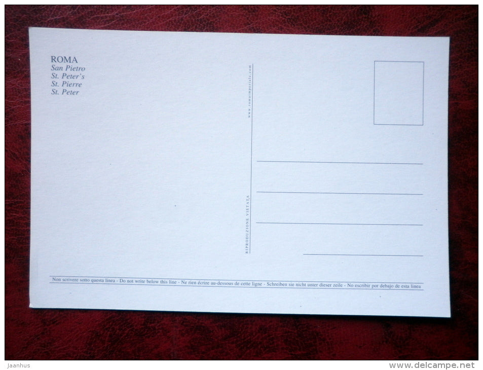 San Pietro - Saint Peter's Square - Vatican - unused - JH Postcards