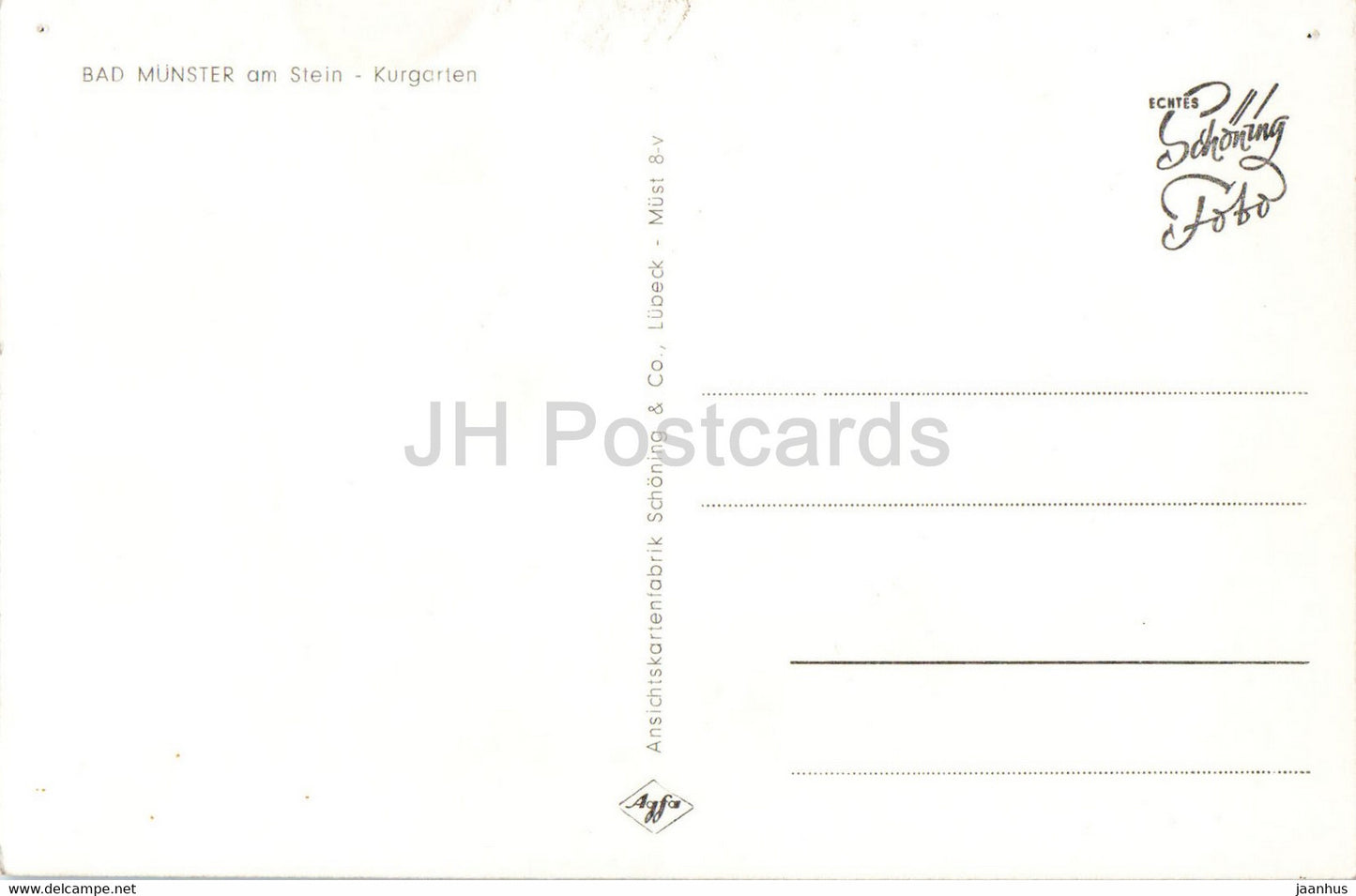 Bad Munster am Stein - Kurgarten - Germany - unused