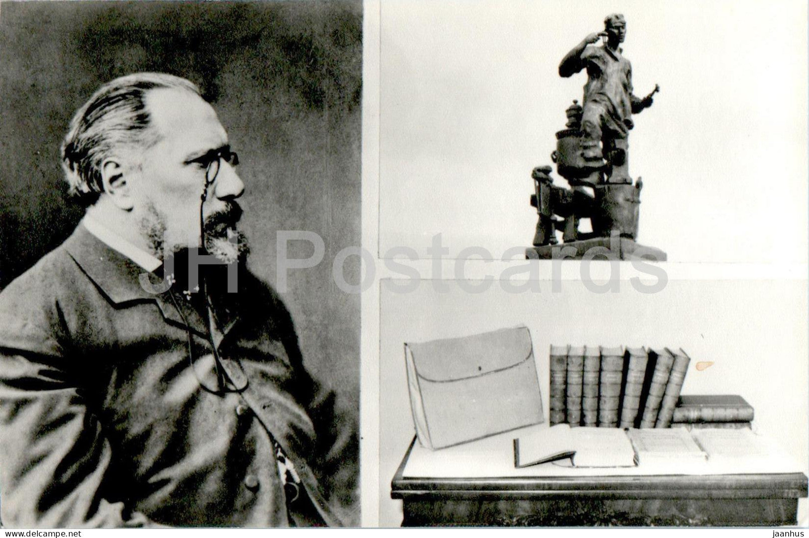 Russian writer Nikolai Leskov - in 1884 - only photo - sculpture - 1984 - Russia USSR - unused