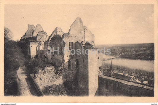 Chinon - Le Chateau du Milieu - castle - 20 - old postcard - France - unused
