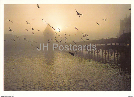 Luzern - Lucerne - Herbstnebel uber der Luzerner Kapellbrucke - Switzerland - unused - JH Postcards