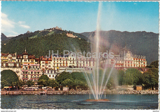Montreux - Centre - Fountain - Switzerland - unused - JH Postcards