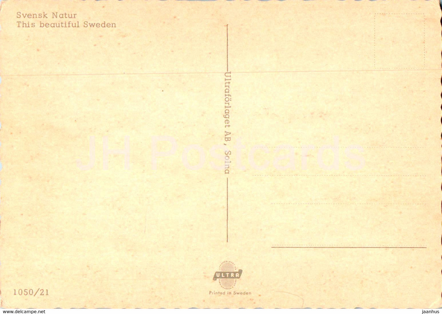 Svensk Natur - Beautiful Sweden - 1050/21 - Sweden - unused
