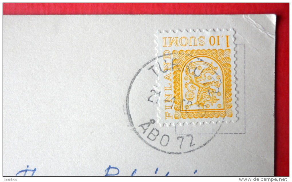 illustration - boy and girls - 3808/4 - Finland - sent from Finland Turku to Estonia USSR 1980 - JH Postcards