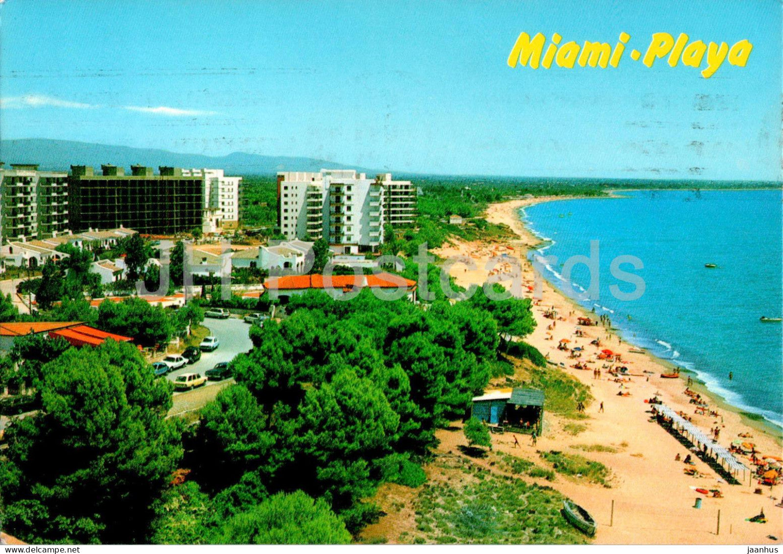 Costa Dorada - Tarragona - Miami Playa - aerial view - beach - 60 - Spain - used - JH Postcards
