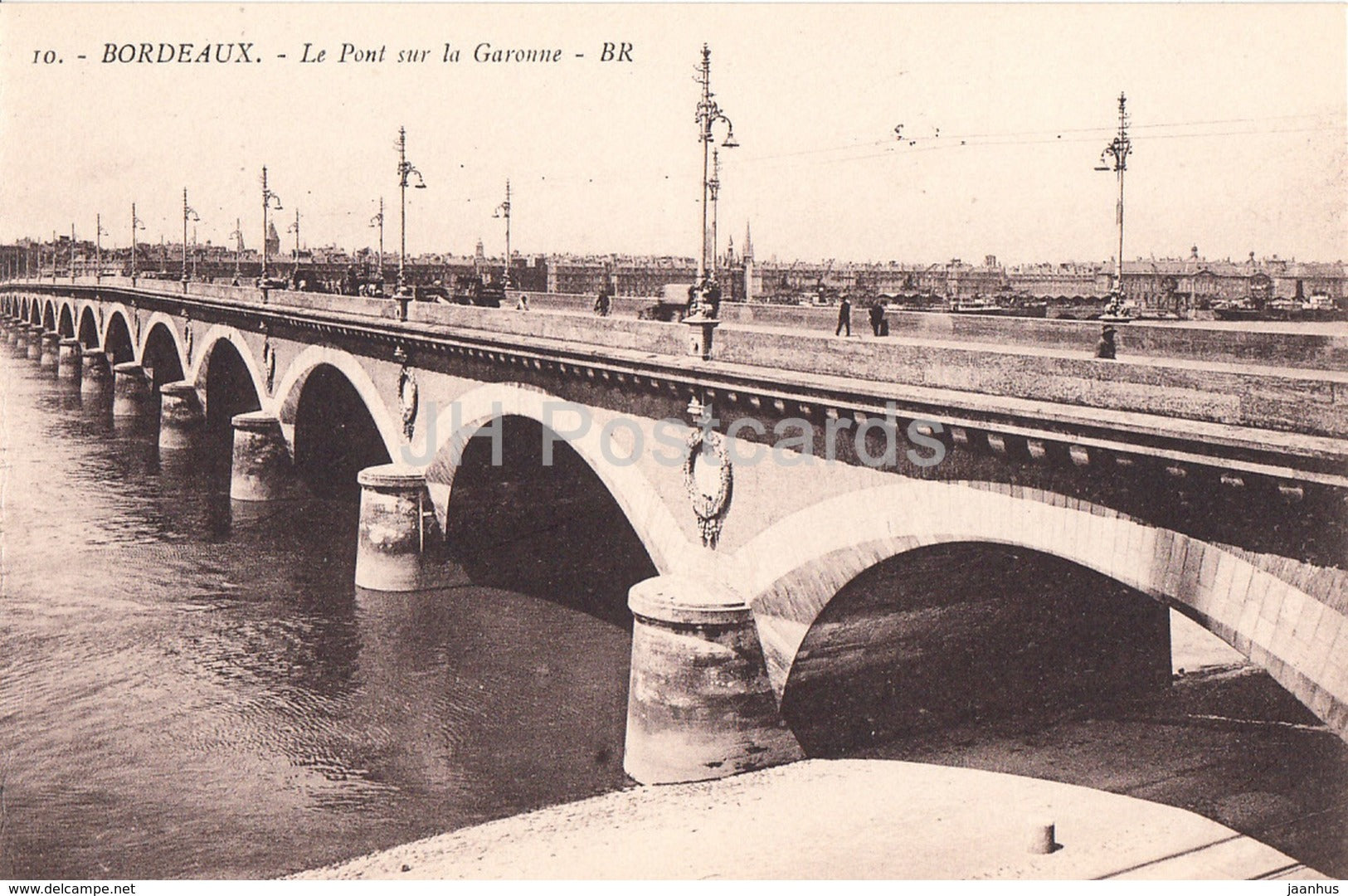 Bordeaux - Le Pont sur la Garonne - bridge - 10 - old postcard - France - unused