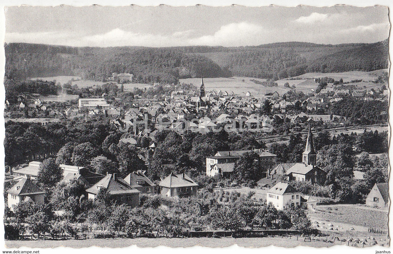 Bad Driburg - Blick vom Steinberg - old postcard - 1956 - Germany - used - JH Postcards