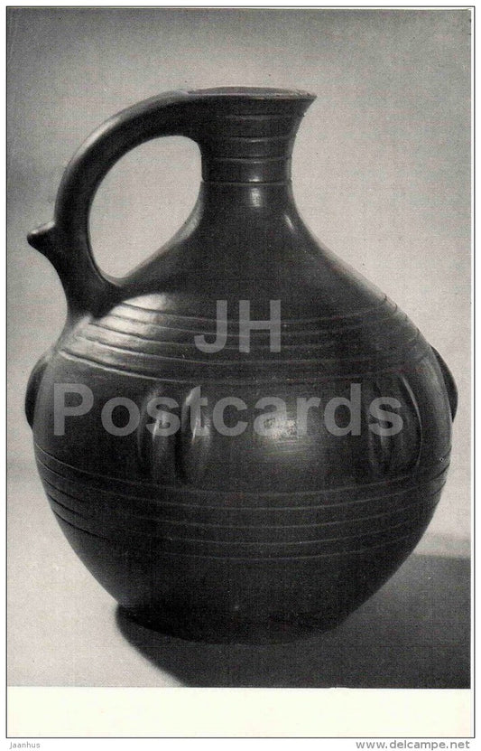 Wine Vessel by M. Chikhladze - earthenware - Stamping and Ceramics of Georgia - 1968 - Georgia USSR - unused - JH Postcards