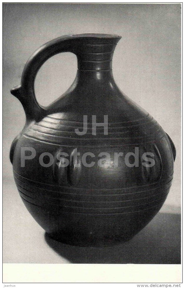 Wine Vessel by M. Chikhladze - earthenware - Stamping and Ceramics of Georgia - 1968 - Georgia USSR - unused - JH Postcards