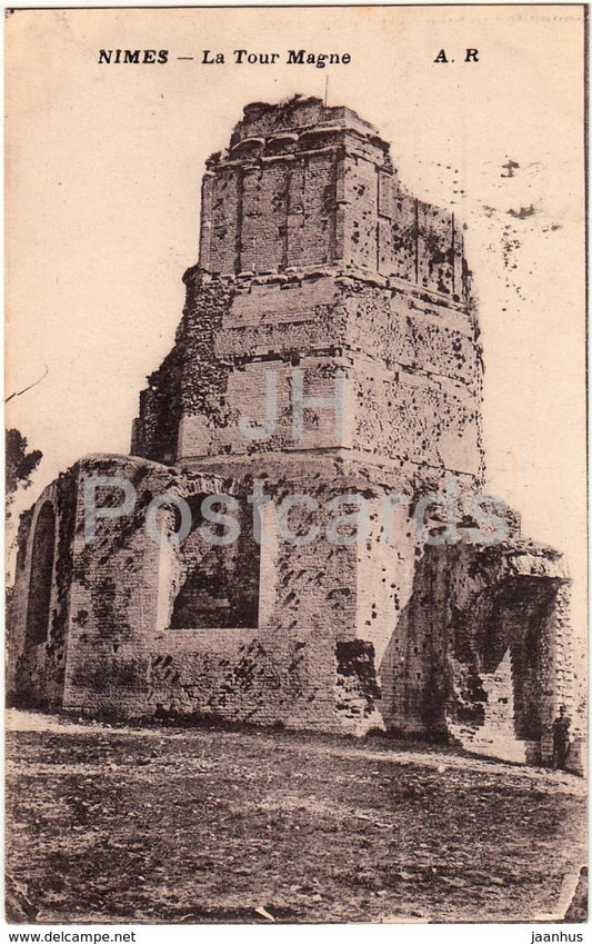 Nimes - La Tour Magne - old postcard - France - used - JH Postcards