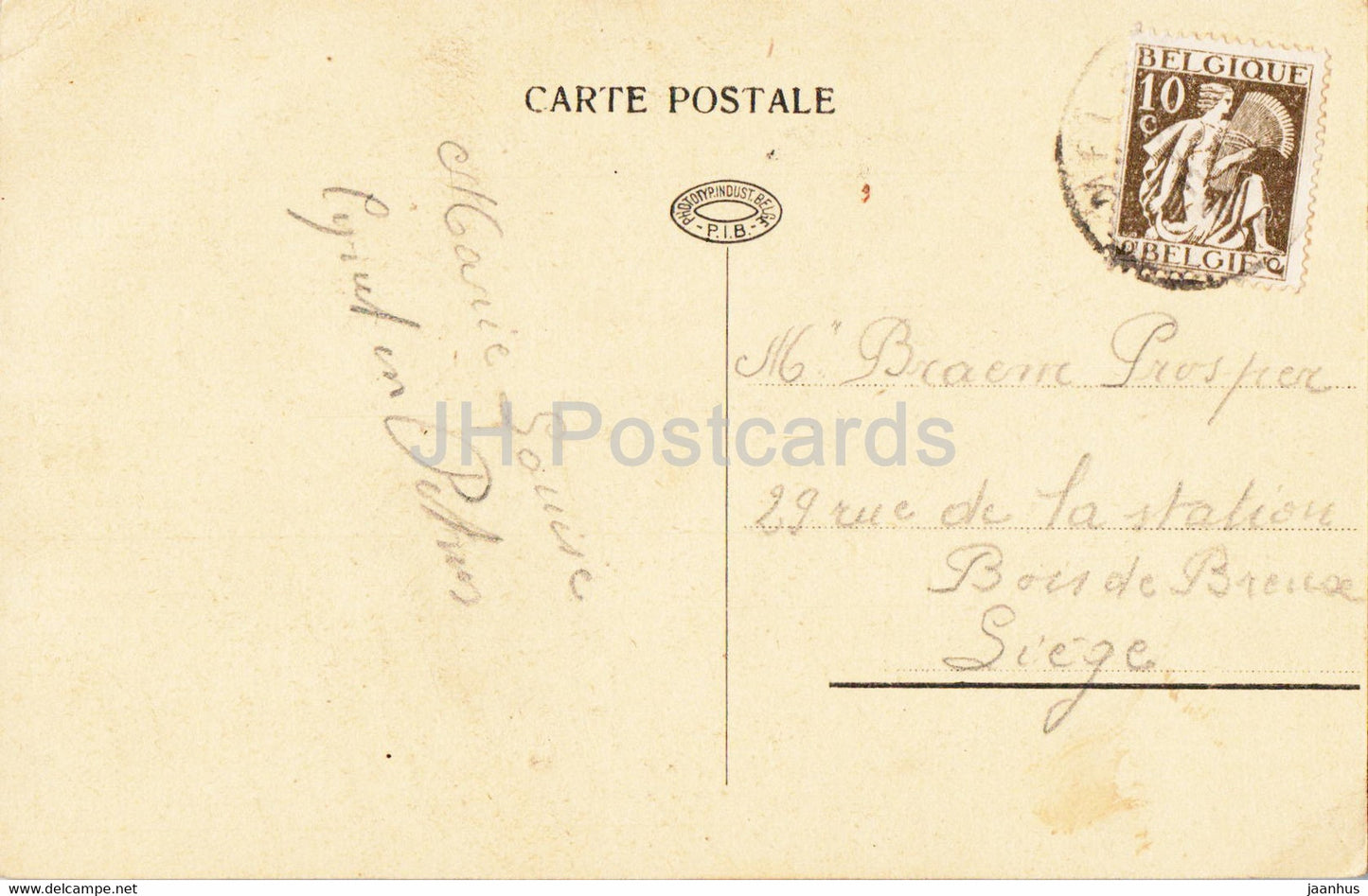 Melsele - Mirakuleuze - Linde van Gaverland - église - carte postale ancienne - Belgique - utilisé