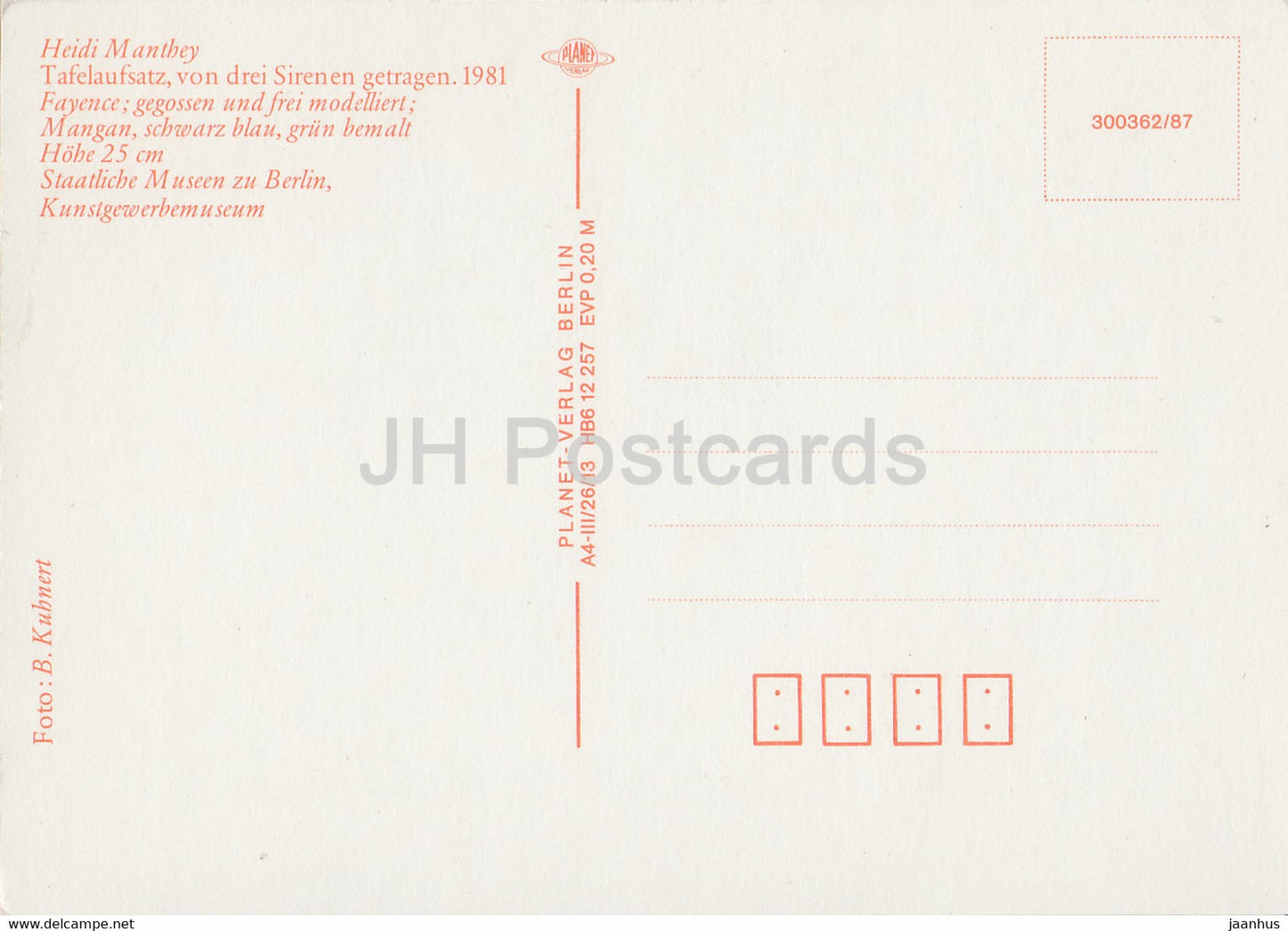 Tafelaufsatz von drei Sirenen - Fayence - faïence - Allemagne - inutilisé