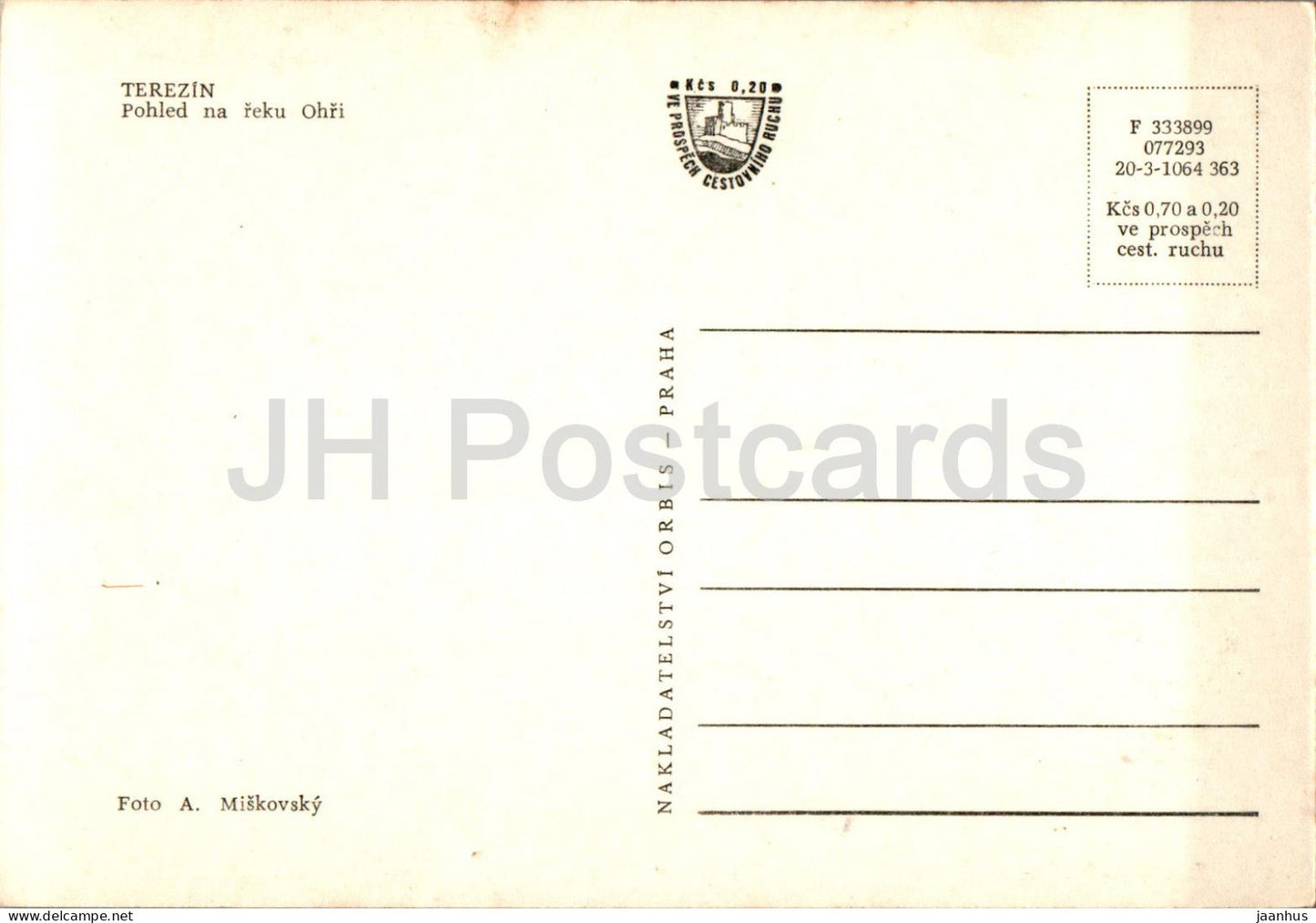 Terezin - Pohled na reku Ohri - Vue sur la rivière Ohri - République tchèque - Tchécoslovaquie - inutilisé