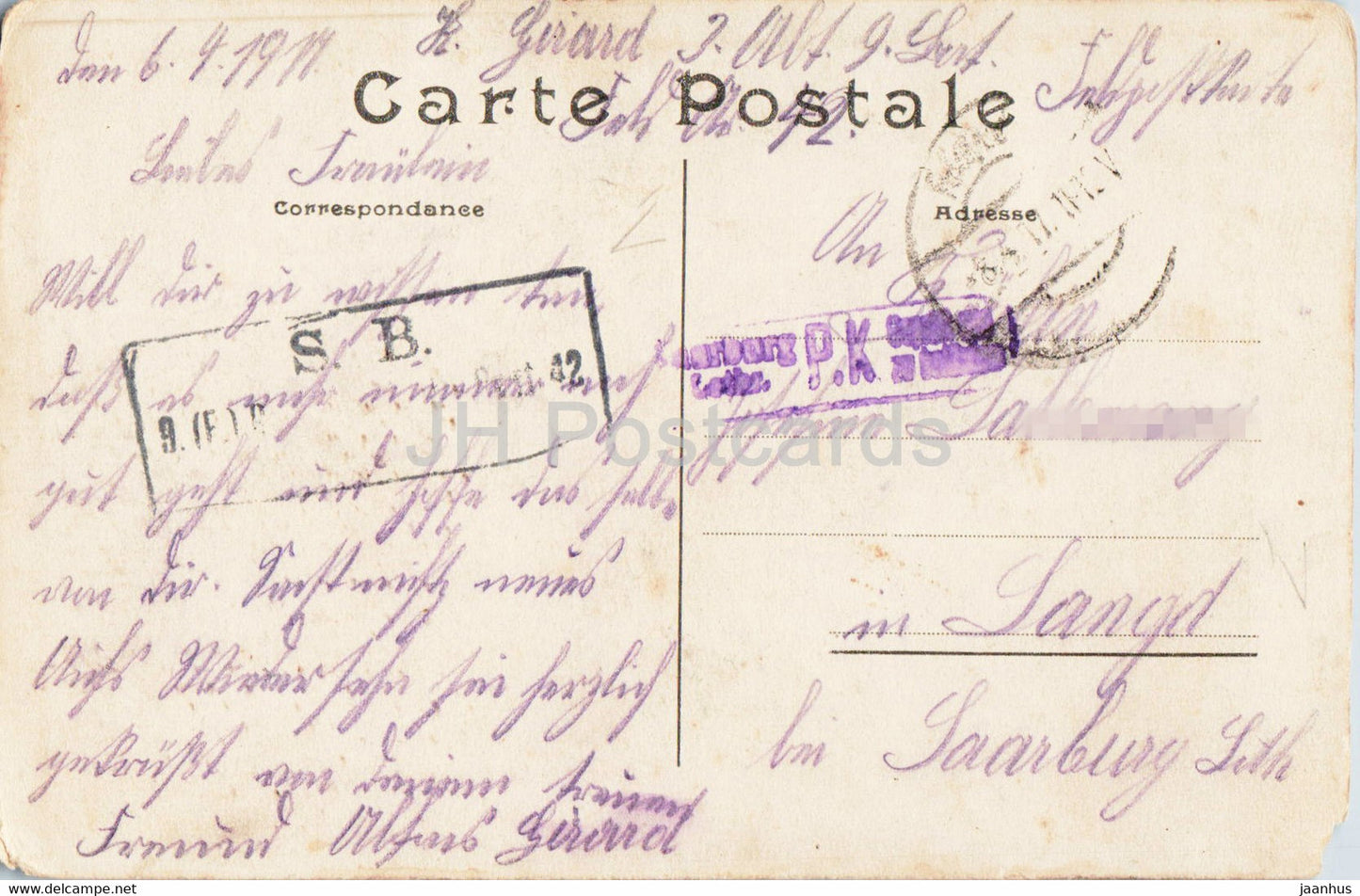 Chaeun connait ta diskretion - 8 - Frau - Feldpost - alte Postkarte - 1917 - Frankreich - gebraucht