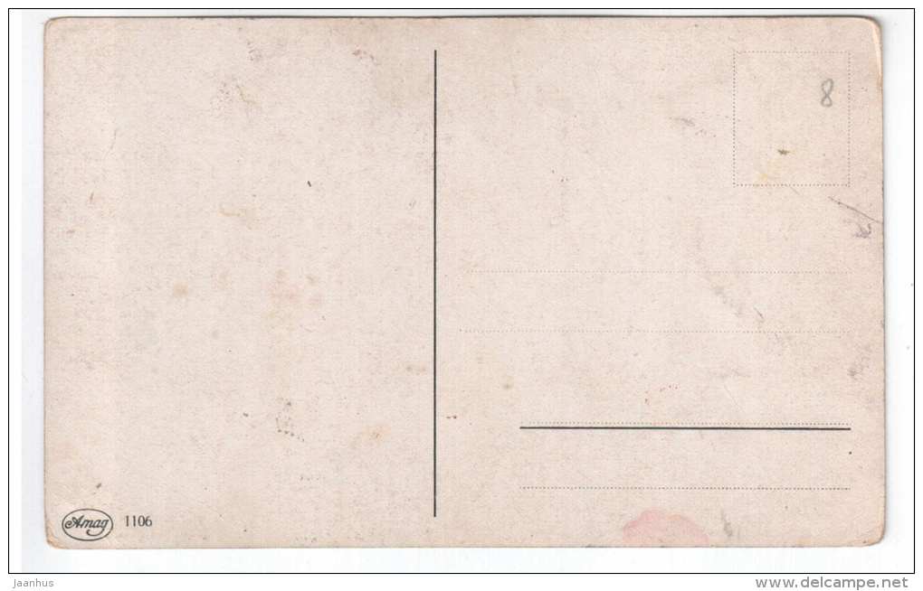 illustration by Fiebiger - ruins - Amag 1106 - old postcard - unused - JH Postcards