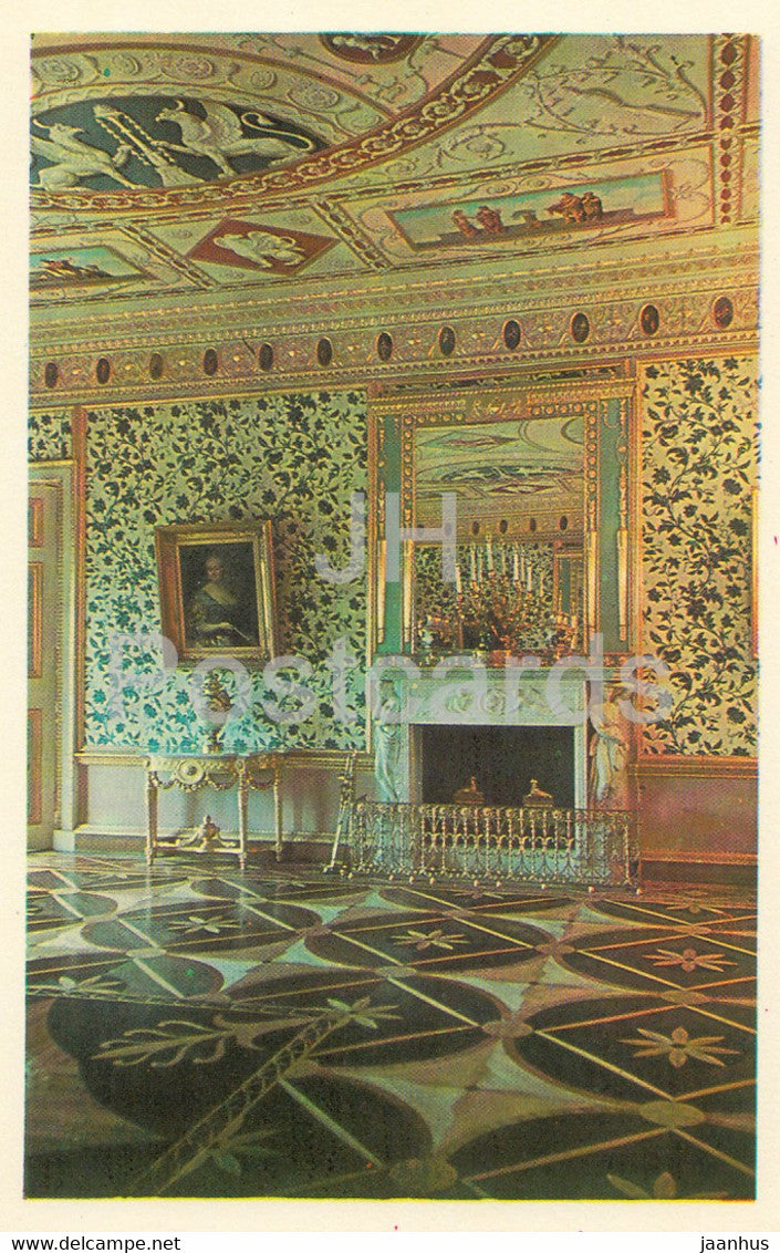 Town of Pushkin - Great (Yekaterinsky) Palace - Fireplace in the blue Parlour - 1971 - Russia USSR - unused - JH Postcards