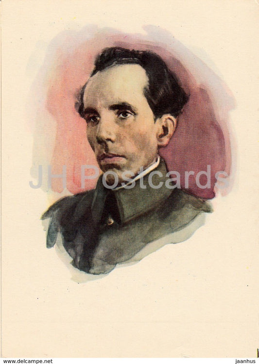 Russian Writer Nikolay Ostrovsky - Famous People - 1962 - Russia USSR - unused - JH Postcards