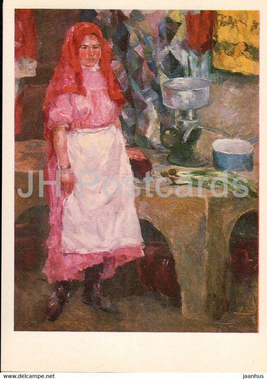 painting by B. Urmanche - Milk Cream Separator - Tatar Russian art - 1983 - Russia USSR - unused - JH Postcards