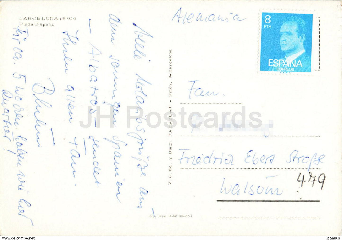 Barcelone - Plaza Espana - bus - 56 - Espagne - utilisé