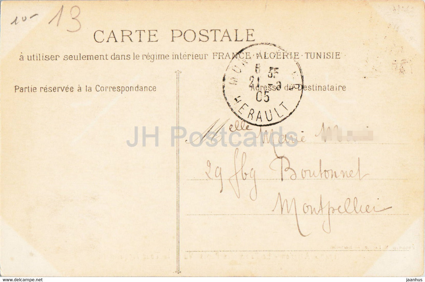 Avignon - Le Palais des Papes - Vu de La Tour Jacquemard - 1747 - alte Postkarte - 1905 - Frankreich - gebraucht