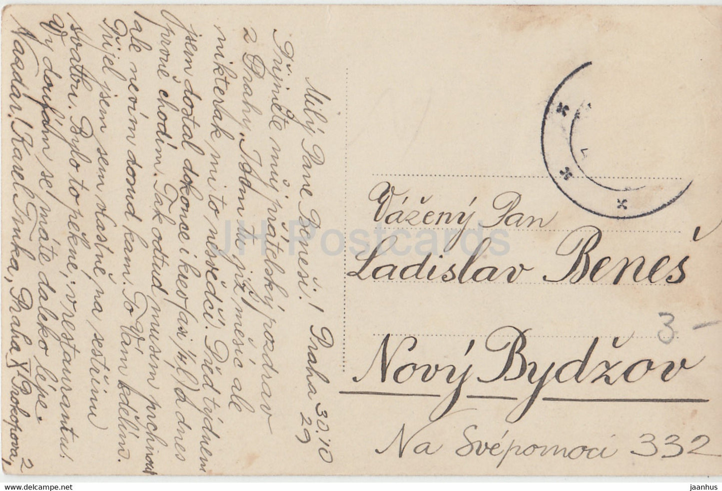 Praha - Prague - Narodni Divadlo - National Theatre - 200 - old postcard - 1929 - Czech Republic - used