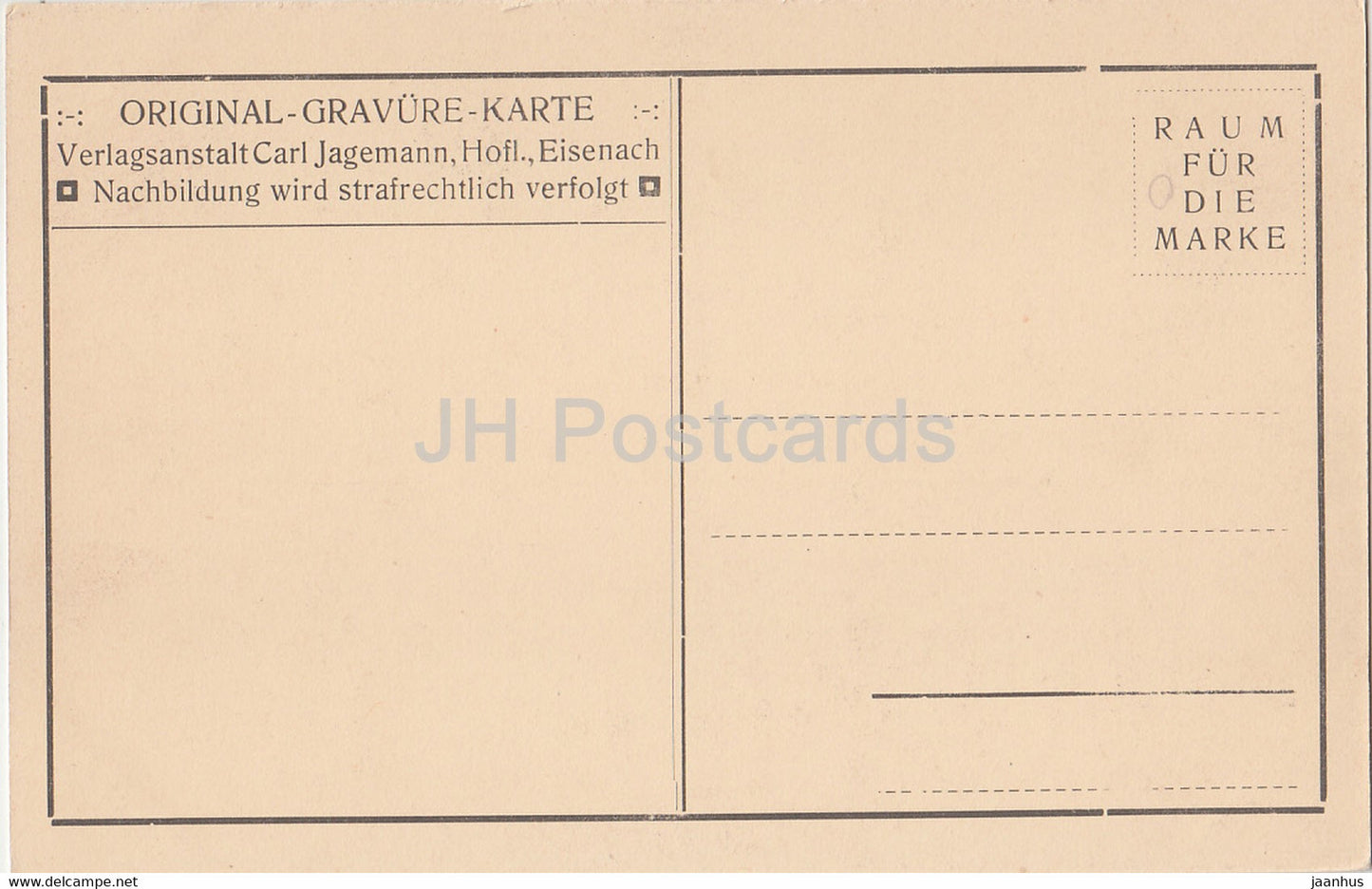 Schloss Wilhelmsthal vom Schwalbennest - old postcard - Germany - unused