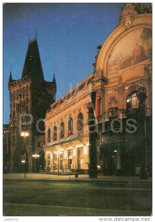 Praha - Prague - The Powder Tower and Municipal House - Czechoslovakia - Czech - unused - JH Postcards