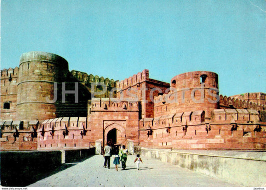 Agra - The Red Fort of Agra - 24 - India - unused - JH Postcards