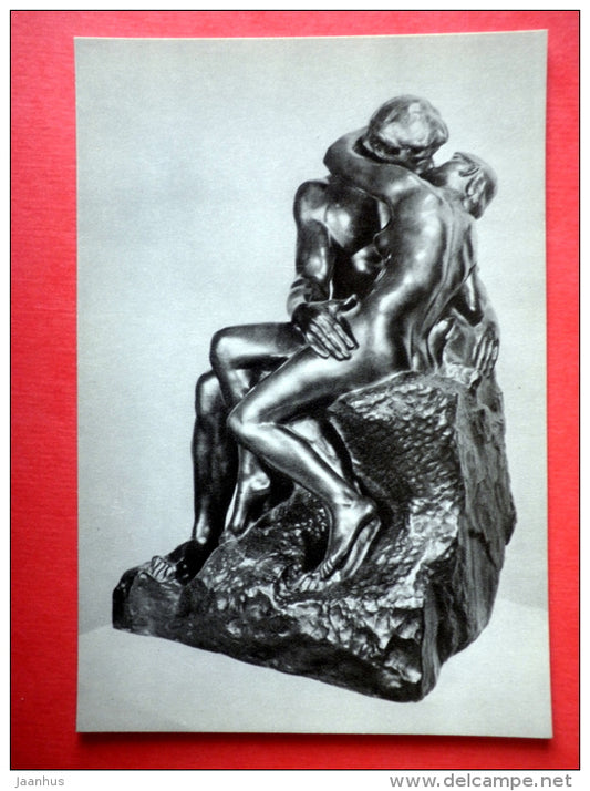 A Kiss , 1886 - sculpture by August Rodin - french art - unused - JH Postcards