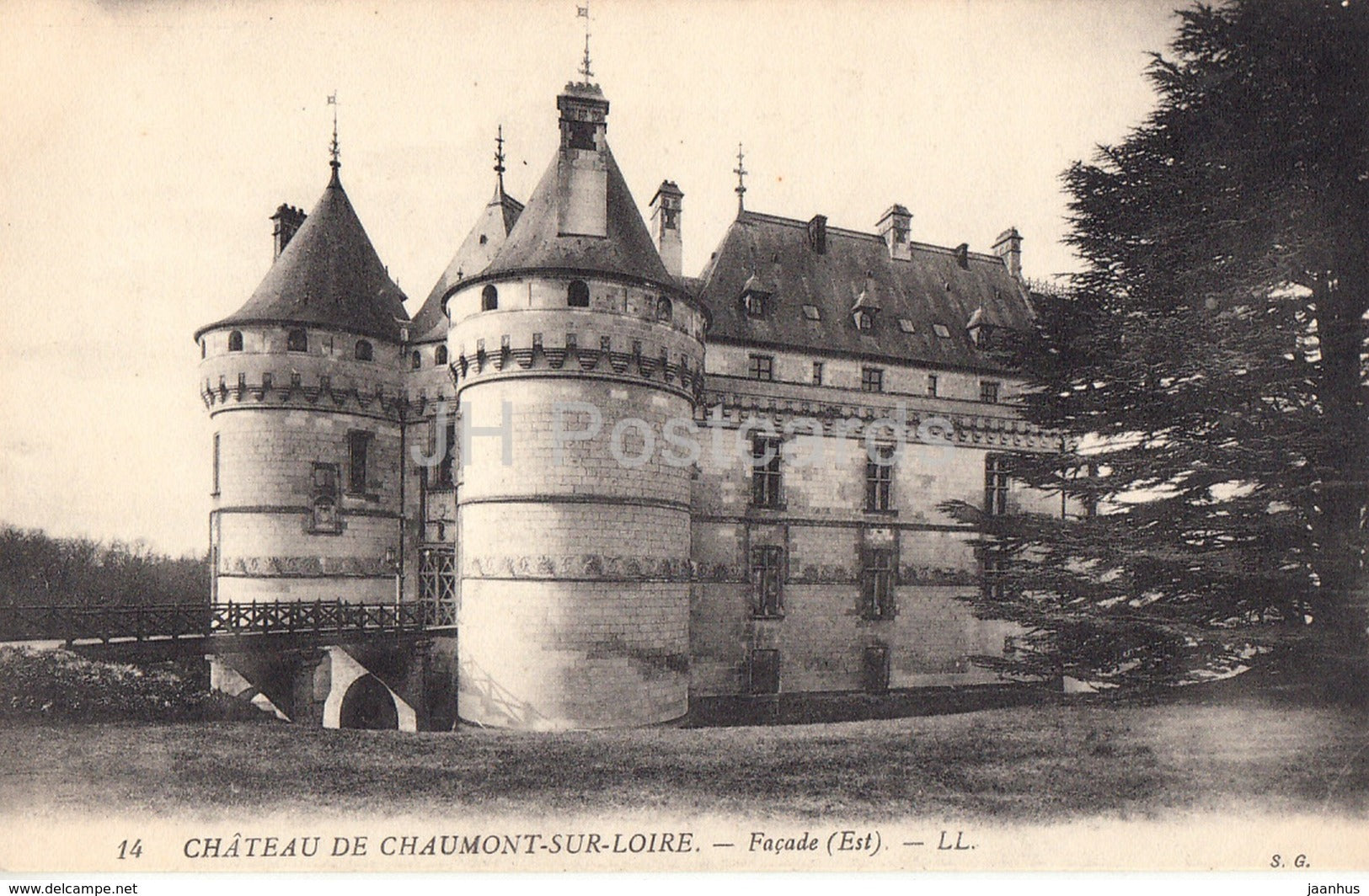 Chateau de Chaumont sur Loire - Facade - castle - old postcard - France - unused
