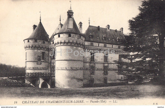 Chateau de Chaumont sur Loire - Facade - castle - old postcard - France - unused