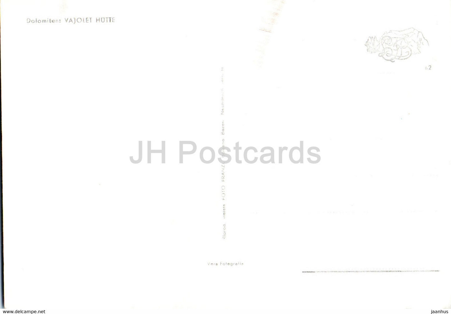 Rifugio Vajolet 2255 m - Dolomiti - old postcard - Italy - unused