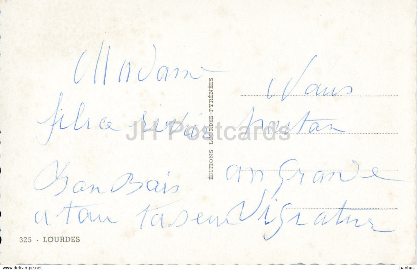 Lourdes - a la grotte de Lourdes - J'ai prie pour vous - 325 - alte Postkarte - Frankreich - gebraucht