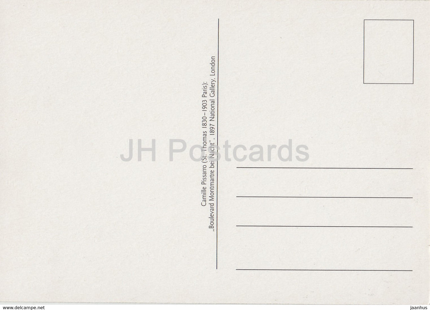 Gemälde von Camille Pissarro – Boulevard Montmartre bei Nacht – Französische Kunst – Deutschland – unbenutzt