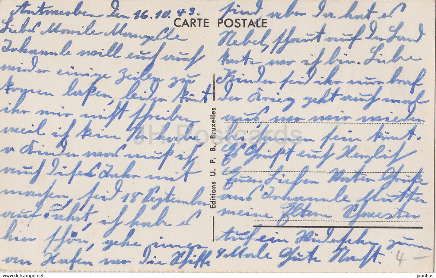 Anvers - Antwerpen - Monument der Gesneuvelden en standbeeld van Albert I - old postcard - 1943 - Belgium - used