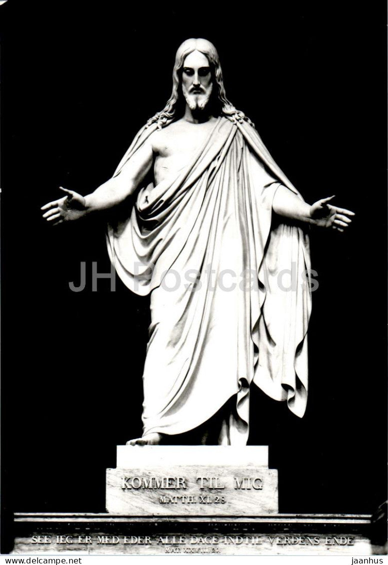 Copenhagen - Kobenhavn - The Frue Kirke - sculpture by Thorvaldsen - Christ - 9-A-20 - Denmark - unused - JH Postcards