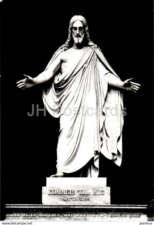 Copenhagen - Kobenhavn - The Frue Kirke - sculpture by Thorvaldsen - Christ - 9-A-20 - Denmark - unused - JH Postcards