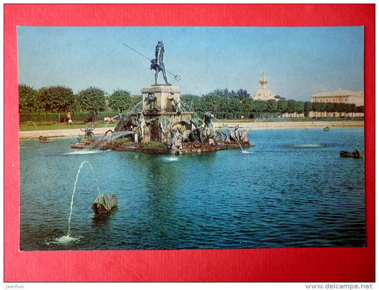 The Neptune Fountain , 1799 - Petrodvorets - 1979 - Russia USSR - unused - JH Postcards
