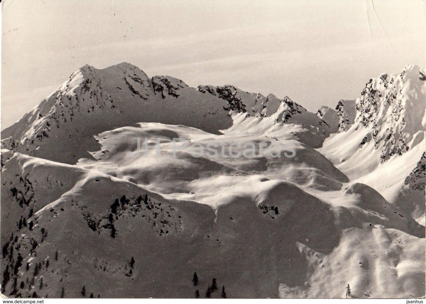 Campi di sci al Passo del Giovo 2100 - Skigebiete am Jaufenpass - Italy - 1958 - used - JH Postcards