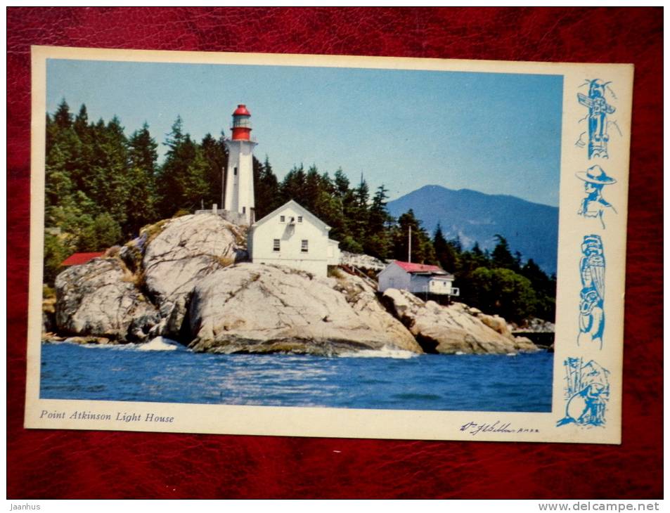 Point Atkinson Lighthouse- Vancouver - British Columbia -1959 - Canada - used - JH Postcards