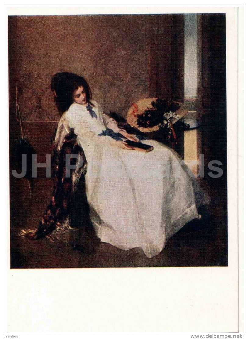 painting by Gustave de Jonghe - After a walk - young woman - Belgian art - 1959 - Russia USSR - unused - JH Postcards
